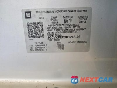 Zdjęcie 12 z 12 samochodu: 2019 CHEVROLET SILVERADO LD K1500 LT VIN:2GCVKPECXK1212102 - miniatura