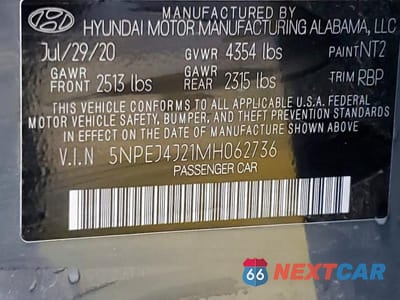 Zdjęcie 12 z 12 samochodu: 2021 HYUNDAI SONATA SEL PLUS VIN:5NPEJ4J21MH062736 - miniatura