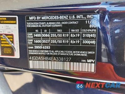 Zdjęcie 13 z 13 samochodu: 2014 MERCEDES-BENZ ML 350 4MATIC VIN:4JGDA5HB4EA338127 - miniatura