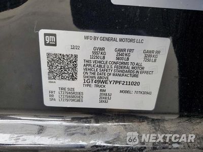 Zdjęcie 12 z 12 samochodu: 2023 GMC SIERRA K3500 DENALI VIN:1GT49WEY7PF211020 - miniatura