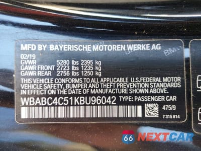 Zdjęcie 13 z 13 samochodu: 2019 BMW M850XI VIN:WBABC4C51KBU96042 - miniatura