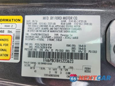 Zdjęcie 12 z 12 samochodu: 2017 FORD MUSTANG GT VIN:1FA6P8CF8H5223623 - miniatura