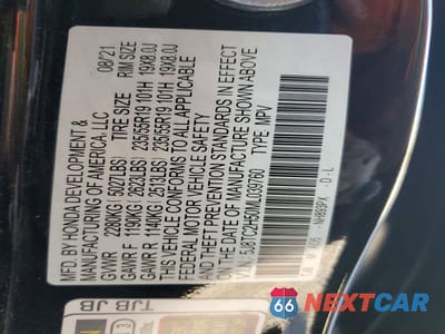 Zdjęcie 14 z 14 samochodu: 2021 ACURA RDX TECHNOLOGY VIN:5J8TC2H50ML039760 - miniatura