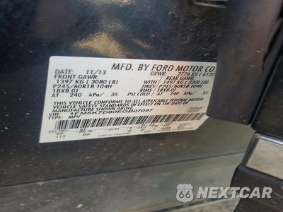 Zdjęcie 13 z 13 samochodu: 2014 FORD EXPLORER XLT VIN:1FM5K7D80EGB07097 - miniatura