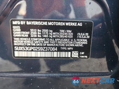 Zdjęcie 13 z 13 samochodu: 2025 BMW X3 30 XDRIVE VIN:5UX53GP02S9Z37084 - miniatura