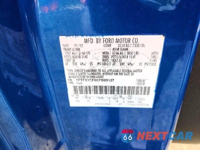 Zdjęcie 12 z 12 samochodu: 2012 FORD F150 SUPER CAB VIN:1FTFX1EF0CFB85127 - miniatura