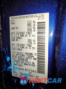 Zdjęcie 13 z 13 samochodu: 2023 NISSAN ROGUE S VIN:5N1BT3AB5PC857341 - miniatura