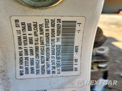 Zdjęcie 13 z 13 samochodu: 2009 HONDA CIVIC EX VIN:19XFA16879E042633 - miniatura