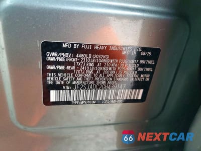 Zdjęcie 12 z 12 samochodu: 2016 SUBARU FORESTER 2.5I PREMIUM VIN:JF2SJADC2GH439147 - miniatura