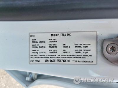 Zdjęcie 12 z 12 samochodu: 2019 TESLA MODEL 3 VIN:5YJ3E1EA3KF476706 - miniatura