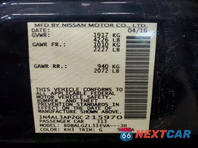 Zdjęcie 12 z 12 samochodu: 2016 NISSAN ALTIMA 2.5 S VIN:1N4AL3AP2GC215970 - miniatura