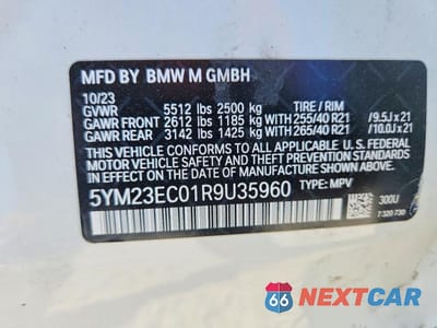 Zdjęcie 14 z 14 samochodu: 2024 BMW X4 M VIN:5YM23EC01R9U35960 - miniatura