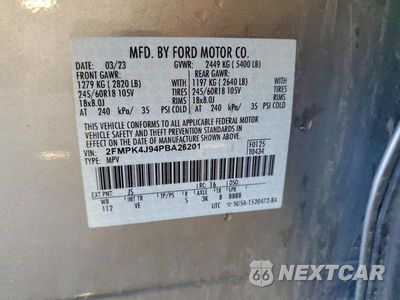 Zdjęcie 14 z 14 samochodu: 2023 FORD EDGE SEL VIN:2FMPK4J94PBA26201 - miniatura