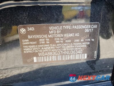 Zdjęcie 12 z 12 samochodu: 2017 BMW 340 I VIN:WBA8B3G37HNU36340 - miniatura