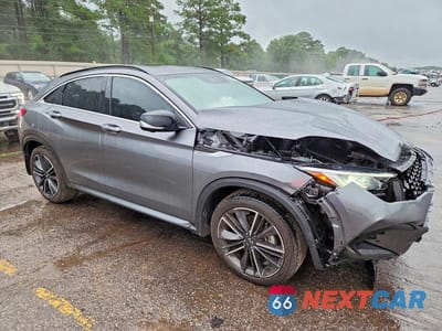 Czwarte zdjęcie samochodu z boku: 2023 INFINITI QX55 ESSENTIAL VIN:3PCAJ5KR6PF100772 - miniatura