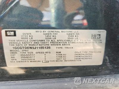 Zdjęcie 13 z 13 samochodu: 2018 CHEVROLET COLORADO Z71 VIN:1GCGTDEN9J1185128 - miniatura