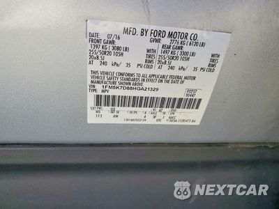 Zdjęcie 12 z 12 samochodu: 2017 FORD EXPLORER XLT VIN:1FM5K7D88HGA21329 - miniatura