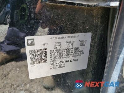 Zdjęcie 12 z 12 samochodu: 2022 CHEVROLET MALIBU LT VIN:1G1ZD5ST4NF122468 - miniatura