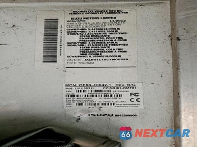 Zdjęcie 12 z 12 samochodu: 2012 ISUZU NPR - DELIVERY VAN VIN:JALB4T17XC7W00559 - miniatura