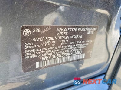 Zdjęcie 13 z 13 samochodu: 2013 BMW 328 XI SULEV VIN:WBA3B5G58DNS03083 - miniatura