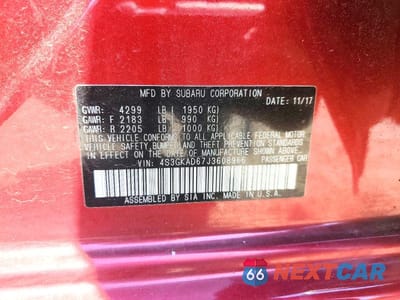 Zdjęcie 13 z 13 samochodu: 2018 SUBARU IMPREZA PREMIUM PLUS VIN:4S3GKAD67J3608966 - miniatura