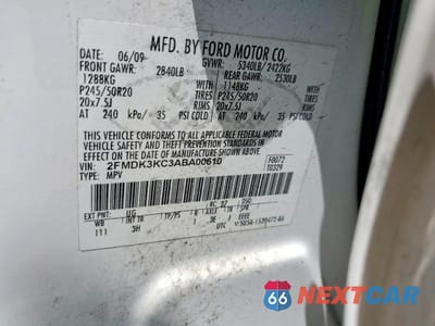 Zdjęcie 13 z 13 samochodu: 2010 FORD EDGE LIMITED VIN:2FMDK3KC3ABA00610 - miniatura