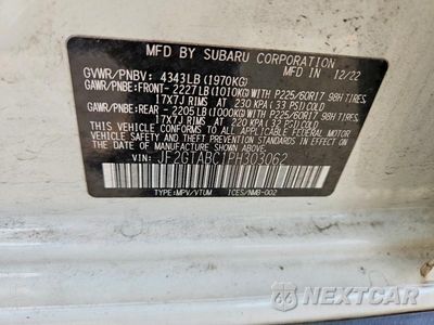 Zdjęcie 13 z 13 samochodu: 2023 SUBARU CROSSTREK VIN:JF2GTABC1PH303062 - miniatura