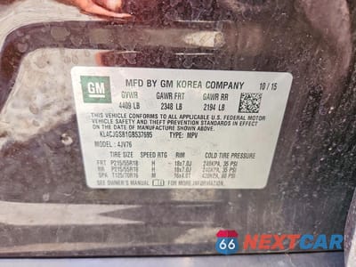 Zdjęcie 13 z 13 samochodu: 2016 BUICK ENCORE VIN:KL4CJGSB1GB537695 - miniatura