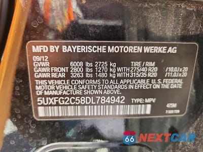 Zdjęcie 13 z 13 samochodu: 2013 BMW X6 XDRIVE35I VIN:5UXFG2C58DL784942 - miniatura
