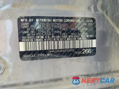 Zdjęcie 13 z 13 samochodu: 2017 MITSUBISHI OUTLANDER ES VIN:JA4AZ2A3XHZ030459 - miniatura