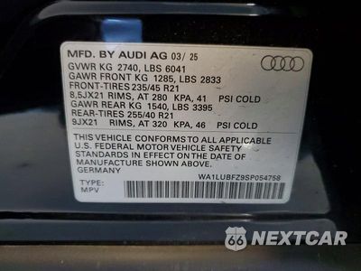 Zdjęcie 13 z 13 samochodu: 2025 AUDI Q4 E-TRON PREMIUM PLUS VIN:WA1LUBFZ9SP054758 - miniatura