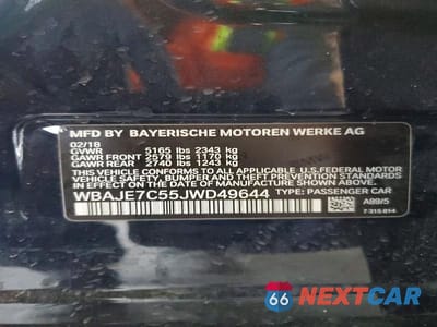 Zdjęcie 12 z 12 samochodu: 2018 BMW 540 XI VIN:WBAJE7C55JWD49644 - miniatura