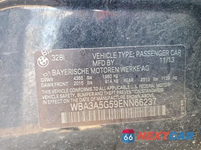 Zdjęcie 12 z 12 samochodu: 2014 BMW 328 I VIN:WBA3A5G59ENN66237 - miniatura