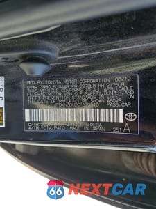 Zdjęcie 12 z 12 samochodu: 2012 TOYOTA PRIUS THREE VIN:JTDKN3DU2C1522510 - miniatura