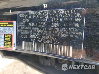 Zdjęcie 13 z 13 samochodu: 2017 KIA CADENZA TECHNOLOGY VIN:KNALC4J1XH5083922 - miniatura