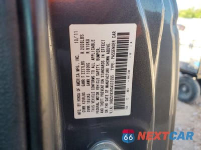 Zdjęcie 12 z 12 samochodu: 2012 HONDA ACCORD LX VIN:1HGCS1B39CA003595 - miniatura