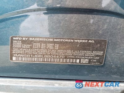 Zdjęcie 12 z 12 samochodu: 2020 BMW 330I VIN:3MW5R1J08L8B04470 - miniatura