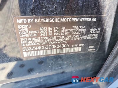 Zdjęcie 13 z 13 samochodu: 2013 BMW X5 XDRIVE35I VIN:5UXZV4C53D0E04005 - miniatura