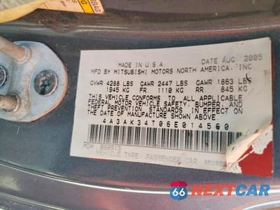 Zdjęcie 12 z 12 samochodu: 2006 MITSUBISHI ECLIPSE GT VIN:4A3AK34T06E014560 - miniatura