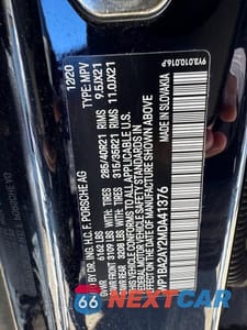 Zdjęcie 13 z 13 samochodu: 2021 PORSCHE CAYENNE COUPE VIN:WP1BA2AY2MDA41376 - miniatura