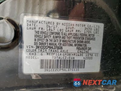 Zdjęcie 12 z 12 samochodu: 2017 NISSAN VERSA NOTE S PLUS VIN:3N1CE2CP9HL375535 - miniatura
