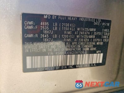Zdjęcie 12 z 12 samochodu: 2016 SUBARU OUTBACK 2.5I LIMITED VIN:4S4BSAJC6G3287530 - miniatura