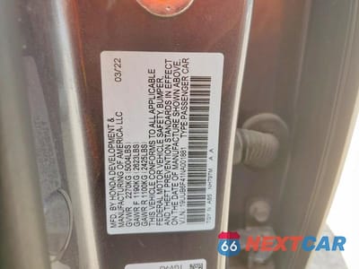 Zdjęcie 12 z 12 samochodu: 2022 ACURA TLX TECHNOLOGY VIN:19UUB6F41NA001881 - miniatura