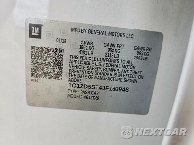 Zdjęcie 12 z 12 samochodu: 2018 CHEVROLET MALIBU LT VIN:1G1ZD5ST4JF180946 - miniatura
