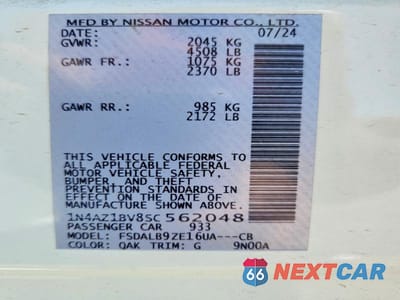 Zdjęcie 13 z 13 samochodu: 2025 NISSAN LEAF S VIN:1N4AZ1BV8SC562048 - miniatura