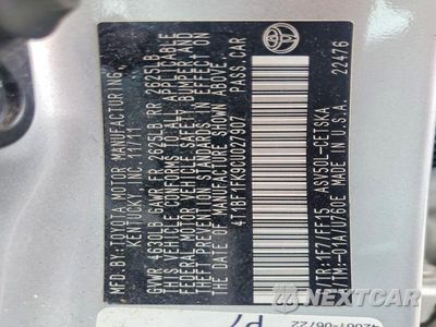 Zdjęcie 12 z 12 samochodu: 2012 TOYOTA CAMRY SE VIN:4T1BF1FK9CU027907 - miniatura