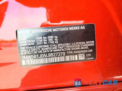 Zdjęcie 12 z 12 samochodu: 2020 BMW 330I VIN:3MW5R1J05L8B27379 - miniatura