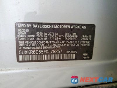 Zdjęcie 13 z 13 samochodu: 2015 BMW X5 XDRIVE50I VIN:5UXKR6C55F0J78857 - miniatura