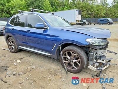 Czwarte zdjęcie samochodu z boku: 2022 BMW X3 XDRIVE30I VIN:5UX53DP06N9M98572 - miniatura