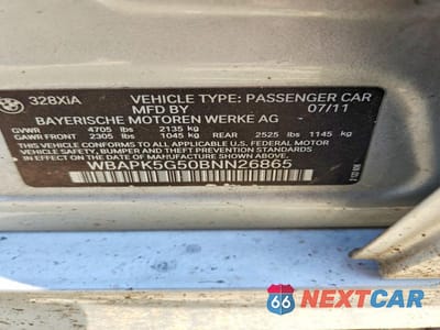 Zdjęcie 12 z 12 samochodu: 2011 BMW 328 XI SULEV VIN:WBAPK5G50BNN26865 - miniatura